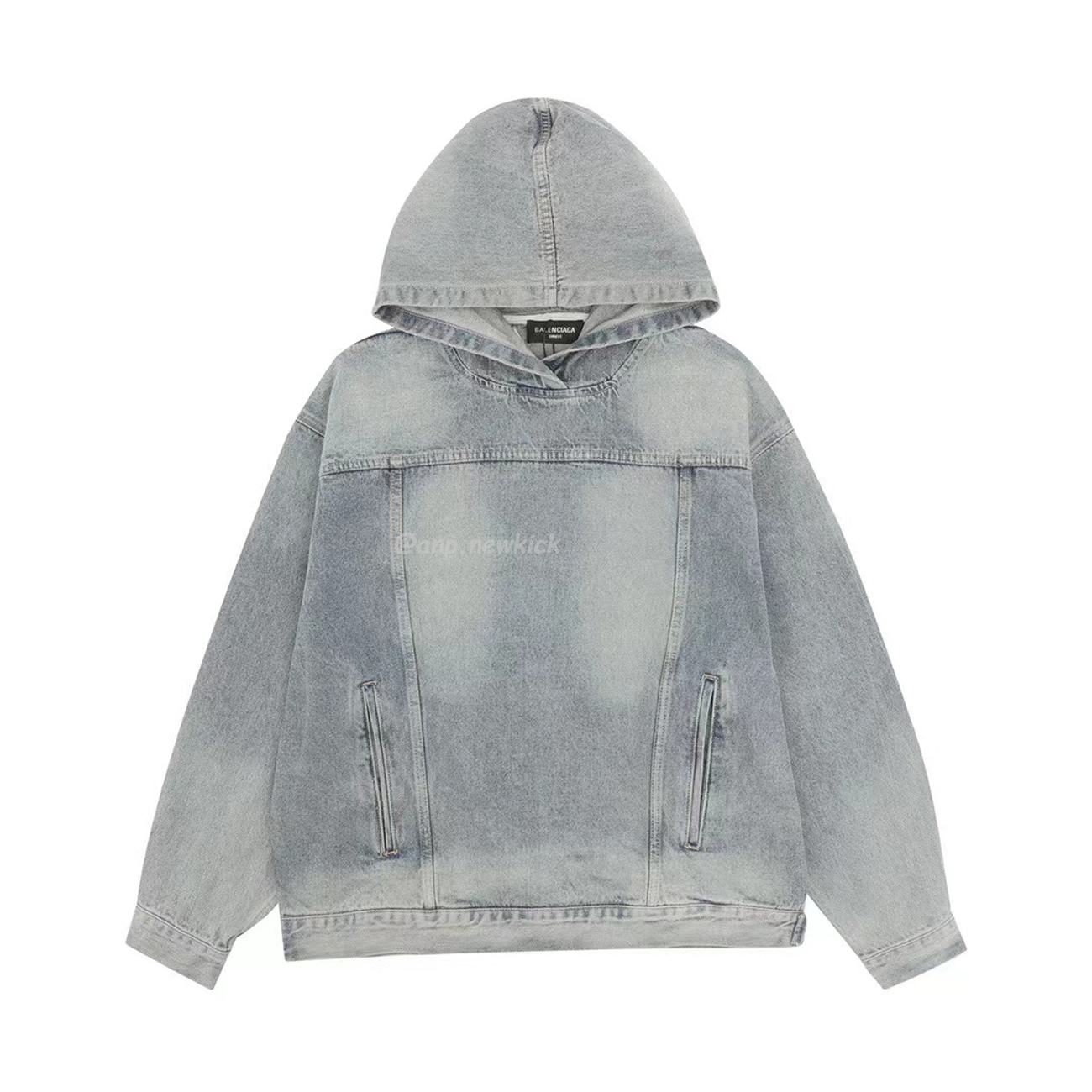 Balenciaga Hooded Denim Hoodie (5) - newkick.app